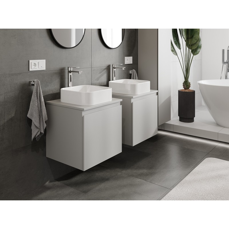 Mexen Orio mobile bagno sottolavabo 50 cm con piano, 1 cassetto, grigio opaco - 91A10-05047-1-BFC62