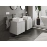 Mexen Orio bathroom cabinet under sink 50 cm with countertop, 1 drawer, matte grey - 91A10-05047-1-BFC62