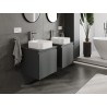 Mexen Orio bathroom cabinet under sink 50 cm with countertop, 1 drawer, matte graphite - 91A10-05047-1-BFC66