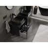 Mexen Orio bathroom under-sink cabinet 50 cm with countertop, 1 drawer, black gloss - 91A10-05047-1-BFC70