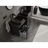 Mexen Orio vannitoakapp valamu alla 50 cm koos lauaplaadiga, 1 sahtel, must matt - 91A10-05047-1-BFC71