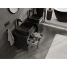 Mexen Orio 50 cm Vanity Unit with Countertop, 2 Drawers, Black Gloss - 91A10-05047-2-BFFC70