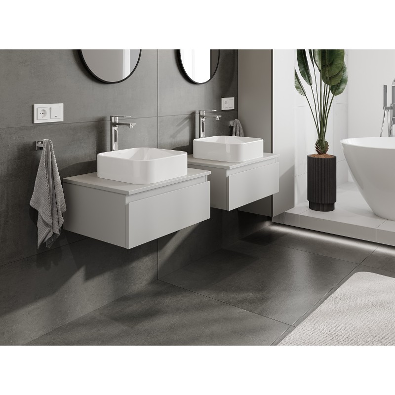 Mexen Orio mobile da bagno sottolavabo 60 cm con piano, 1 cassetto, grigio opaco - 91A10-06023-1-BFC62