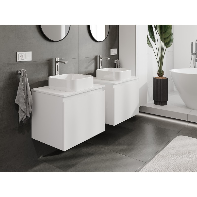 Mexen Orio mobile bagno sottolavabo 60 cm con piano, 1 cassetto, bianco opaco - 91A10-06047-1-BFC01