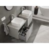 Mexen Orio armario de baño para lavabo de 60 cm con encimera, 1 cajón, gris mate - 91A10-06047-1-BFC62