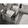 Mexen Orio szafka łazienkowa podumywalkowa 60 cm z blatem, 1 szuflada, szara mat - 91A10-06047-1-BFC62