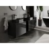 Mexen Orio armadietto da bagno sottolavabo 60 cm con piano, 1 cassetto, nero lucido - 91A10-06047-1-BFC70