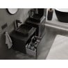 Mexen Orio szafka łazienkowa podumywalkowa 60 cm z blatem, 1 szuflada, czarna mat - 91A10-06047-1-BFC71