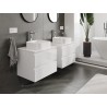 Mexen Orio armario de baño para lavabo de 60 cm con encimera, 2 cajones, blanco brillante - 91A10-06047-2-BFFC00