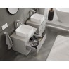 Mexen Orio szafka łazienkowa podumywalkowa 60 cm z blatem, 2 szuflady, szara mat - 91A10-06047-2-BFFC62