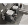 Mexen Orio szafka łazienkowa podumywalkowa 60 cm z blatem, 2 szuflady, grafit mat - 91A10-06047-2-BFFC66