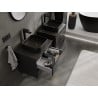 Mexen Orio szafka łazienkowa podumywalkowa 60 cm z blatem, 2 szuflady, czarna mat - 91A10-06047-2-BFFC71