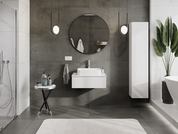 Mexen Orio mobile da bagno sottolavabo 70 cm con piano, 1 cassetto, bianco lucido - 91A10-07023-1-BFC00