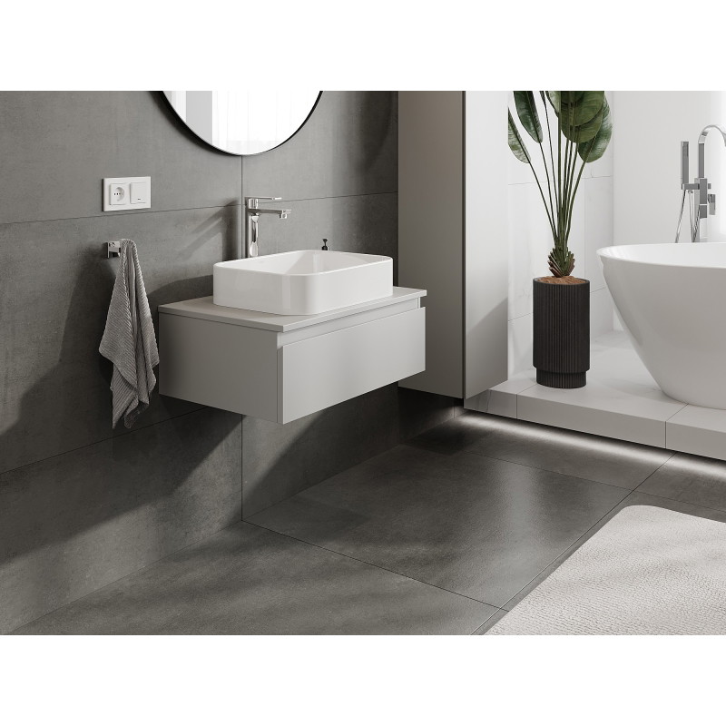 Mexen Orio vannitoakapp valamu alla 70 cm lauaga, 1 sahtel, hall matt - 91A10-07023-1-BFC62