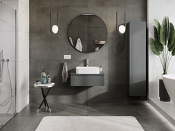 Mexen Orio armadietto da bagno sotto lavabo 70 cm con piano, 1 cassetto, grafite opaco - 91A10-07023-1-BFC66