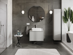 Mexen Orio badkamerkast onder wastafel 70 cm met blad, 1 lade, grijs mat - 91A10-07047-1-BFC62