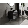 Mexen Orio bathroom cabinet for washbasin 70 cm with countertop, 1 drawer, black gloss - 91A10-07047-1-BFC70