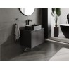 Mexen Orio mueble de baño bajo lavabo 70 cm con encimera, 1 cajón, negro mate - 91A10-07047-1-BFC71