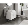 Mexen Orio mobile da bagno sospeso 70 cm con piano, 2 cassetti, bianco lucido - 91A10-07047-2-BFFC00