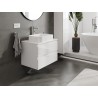 Mexen Orio mueble de baño para lavabo de 70 cm con encimera, 2 cajones, blanco brillante - 91A10-07047-2-BFFC00