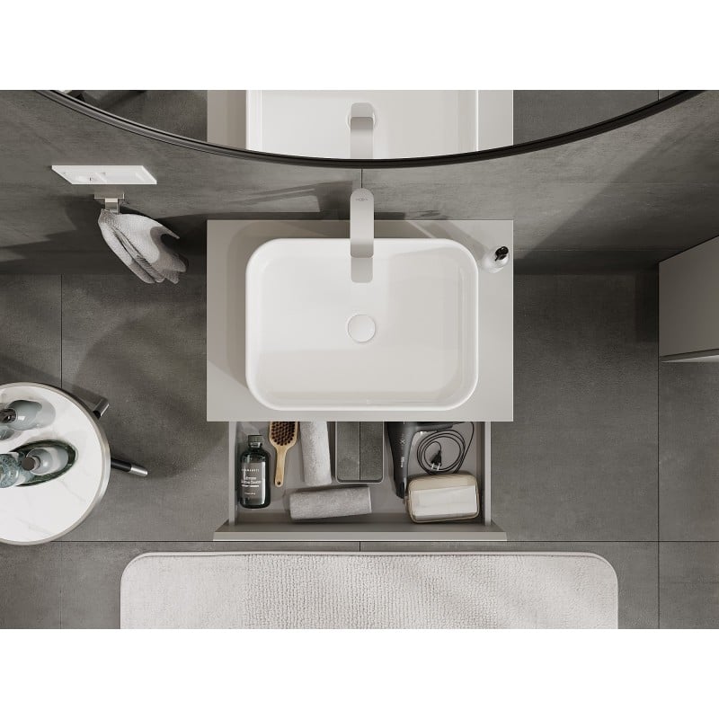 Mexen Orio badkamerkast onder wastafel 70 cm met blad, 2 laden, grijs mat - 91A10-07047-2-BFFC62