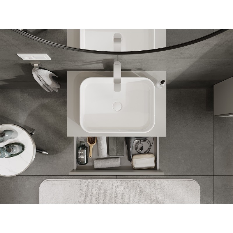 Mexen Orio mobile bagno sottolavabo 70 cm con piano, 2 cassetti, grigio opaco - 91A10-07047-2-BFFC62