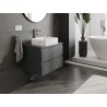 Mexen Orio gabinete de baño bajo lavabo de 70 cm con encimera, 2 cajones, grafito mate - 91A10-07047-2-BFFC66