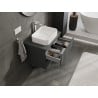 Mexen Orio szafka łazienkowa podumywalkowa 70 cm z blatem, 2 szuflady, grafit mat - 91A10-07047-2-BFFC66