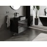Mexen Orio mobile bagno sotto lavabo 70 cm con piano, 2 cassetti, nero lucido - 91A10-07047-2-BFFC70