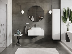 Mexen Orio badkamerkast onder wastafel 80 cm met blad, 1 lade, wit mat - 91A10-08023-1-BFC01