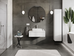 Mexen Orio meuble de salle de bain sous-lavabo 80 cm avec plan, 1 tiroir, blanc mat - 91A10-08023-1-BFC01