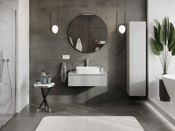 Mexen Orio mobile da bagno per lavabo 80 cm con piano, 1 cassetto, grigio opaco - 91A10-08023-1-BFC62