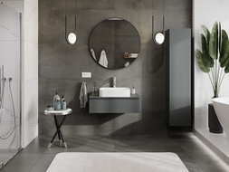 Mexen Orio Badeschrak ënner dem Waschbecken 80 cm mat Arbeitsplatte, 1 Tirang, Matte Grafit - 91A10-08023-1-BFC66