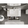 Mexen Orio mueble de baño bajo lavabo 80 cm con encimera, 1 cajón, blanco mate - 91A10-08047-1-BFC01