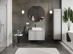 Mexen Orio armoire de salle de bain 80 cm avec plateau, 1 tiroir, gris mat - 91A10-08047-1-BFC62