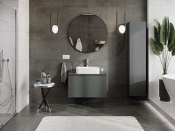 Mexen Orio meuble sous-vasque 80 cm avec plateau, 1 tiroir, graphite mat - 91A10-08047-1-BFC66