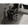 Mexen Orio gabinete de baño debajo del lavabo de 80 cm con encimera, 1 cajón, negro mate - 91A10-08047-1-BFC71