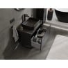 Mexen Orio vannitoa valamu alus 80 cm lauaplaadiga, 1 sahtel, must matt - 91A10-08047-1-BFC71