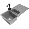 Mexen Andres 1,5-kammioinen graniittinen tiskiallas valuma-alueella ja Rita-keittiöhana, harmaa - 6515-71-670300-70