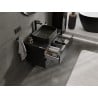Mexen Orio mueble de baño bajo lavabo de 80 cm con encimera, 2 cajones, negro brillo - 91A10-08047-2-BFFC70