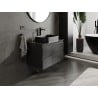 Mexen Orio mobile bagno a colonna 80 cm con piano, 2 cassetti, nero opaco - 91A10-08047-2-BFFC71