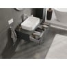 Mexen Orio szafka łazienkowa podumywalkowa 90 cm z blatem, 1 szuflada, grafit mat - 91A10-09023-1-BFC66