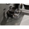 Mexen Orio szafka łazienkowa podumywalkowa 90 cm z blatem, 1 szuflada, czarna połysk - 91A10-09023-1-BFC70