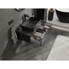 Mexen Orio mueble de baño con lavabo de 90 cm con encimera, 1 cajón, negro mate - 91A10-09023-1-BFC71