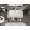 Mexen Orio gabinete de baño bajo lavabo de 90 cm con encimera, 2 cajones, gris mate - 91A10-09047-2-BFFC62