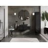 Mexen Orio mueble de baño bajo lavabo 100 cm con encimera, 1 cajón, negro brillante - 91A10-10023-1-BFC70