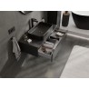 Mexen Orio mueble de baño para lavabo de 100 cm con encimera, 1 cajón, negro mate - 91A10-10023-1-BFC71