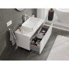 Mexen Orio armario de baño bajo lavabo 100 cm con encimera, 1 cajón, brillo blanco - 91A10-10047-1-BFC00