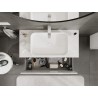 Mexen Orio mobile da bagno con piano d'appoggio 100 cm, 1 cassetto, bianco lucido - 91A10-10047-1-BFC00