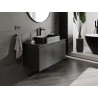 Mexen Orio mueble de baño bajo lavabo 100 cm con encimera, 1 cajón, negro mate - 91A10-10047-1-BFC71
